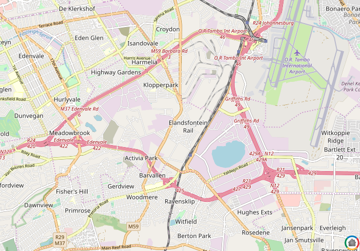 Map location of Elandsfontein Rail